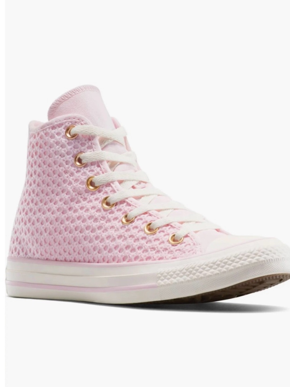 Converse High Top Sneaker - Light Pink with White Accents - Picture 7 of 12